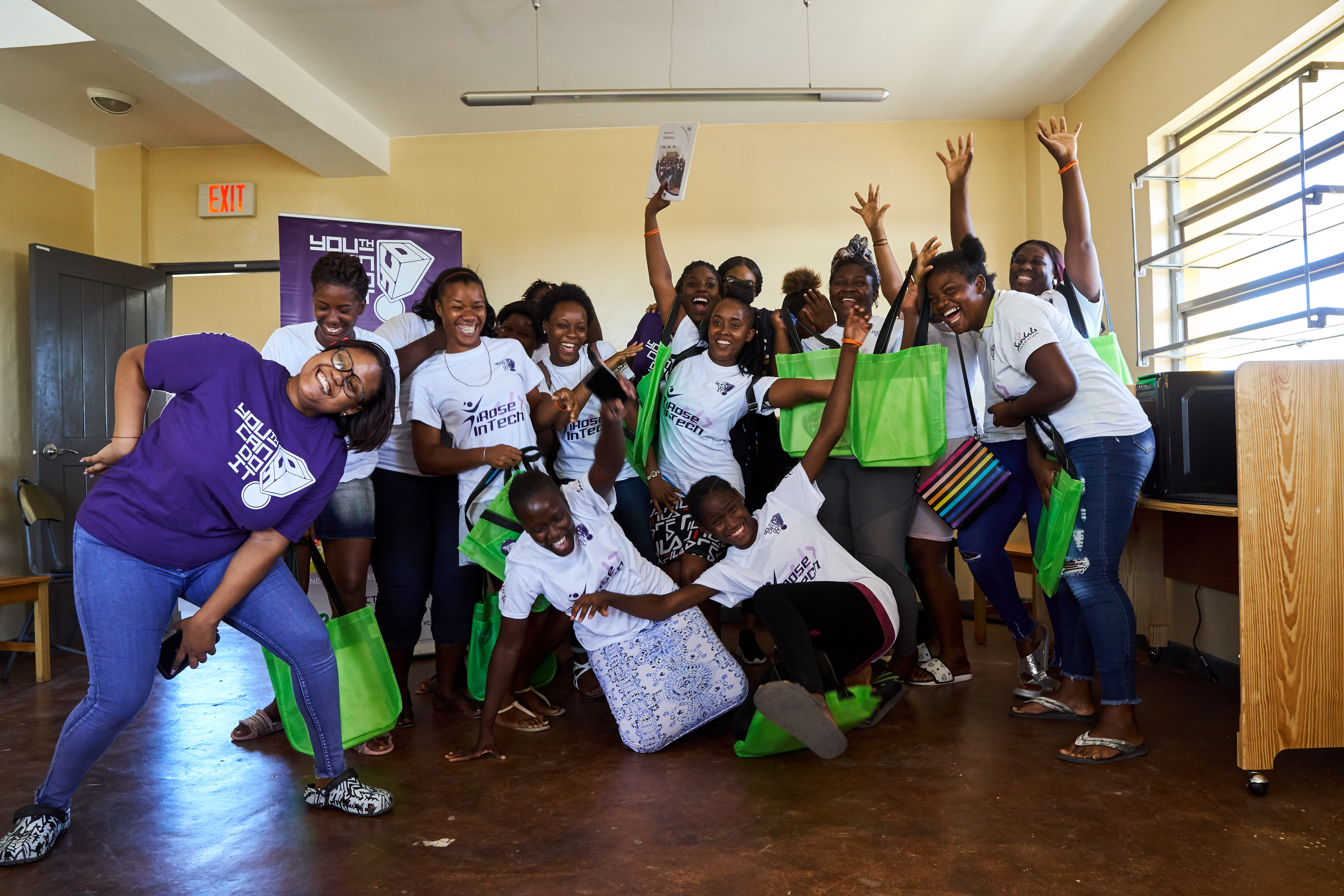 Group of girls smiling